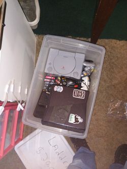 Box Of Video Game Consoles And Games Cash Only