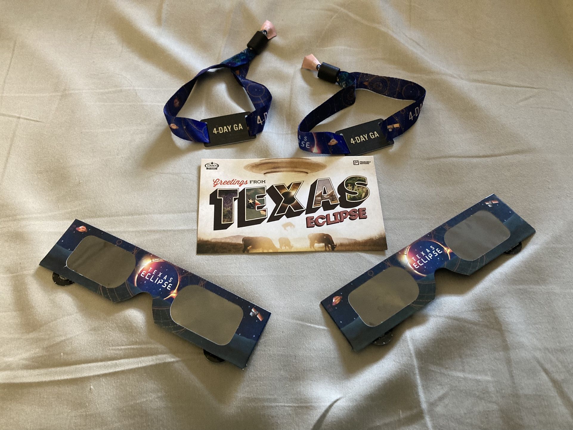 Texas Eclipse Festival 2024 (1 Wristbands 4 Day GA )