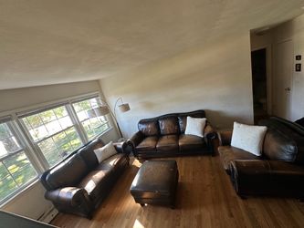 Leather couch set