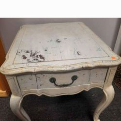 Antique Solid Wood 1950's Nightstand 