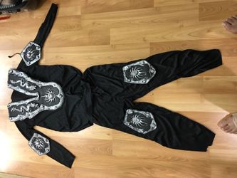 Black Fire dragon Ninja Halloween costume
