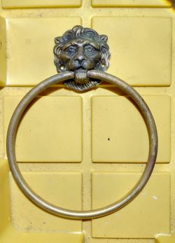 Vintage brass towel ring