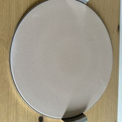 15-Inch Round Pizza Stone with Stainless Steel Tray