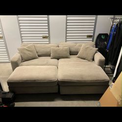 Couch with Chase and ottoman Jerome’s