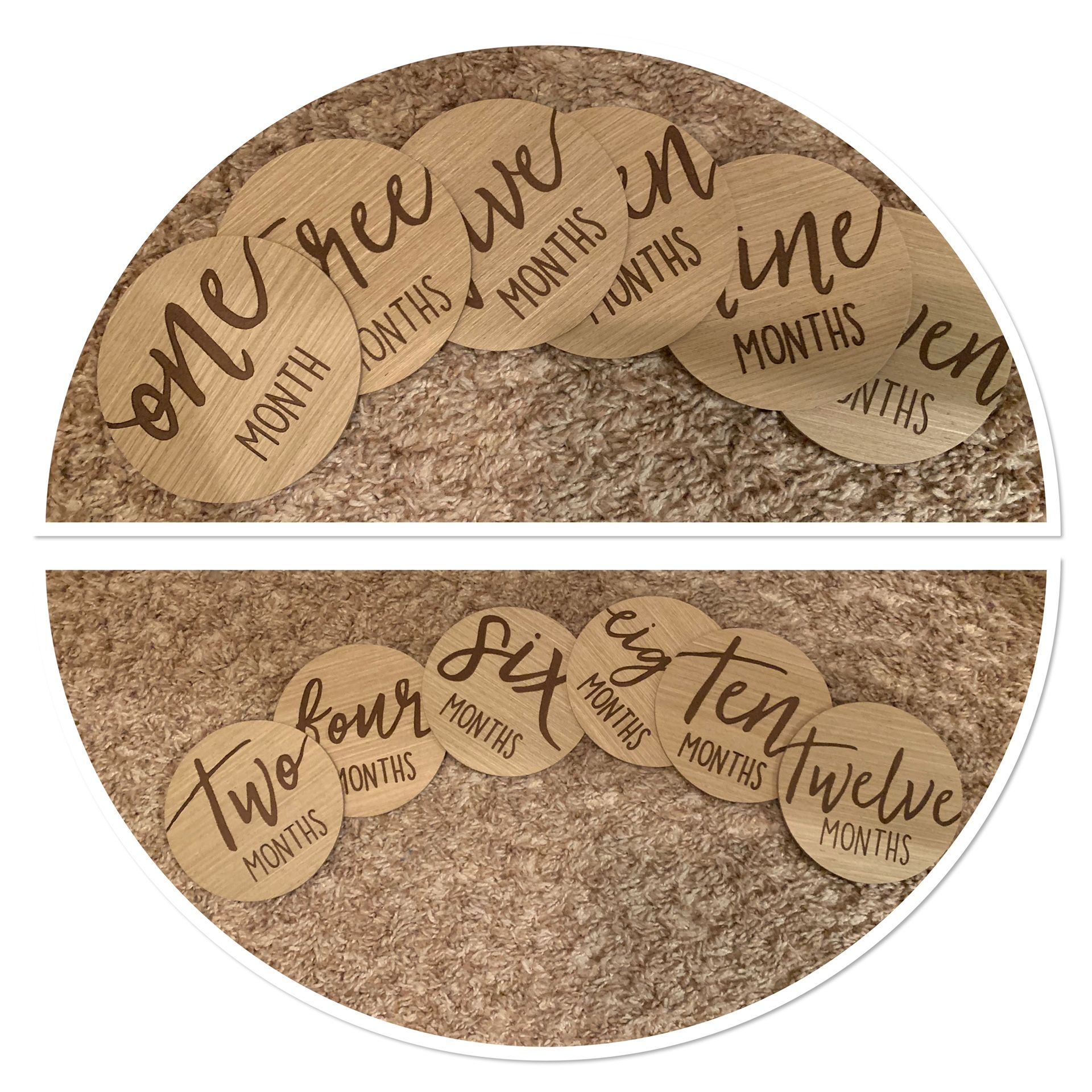Wooden Monthly Milestone