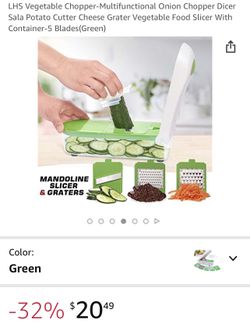 LHS Vegetable Chopper-Multifunctional Onion Chopper Dicer Sala Potato  Cutter Cheese Grater Vegetable Food Slicer With Container-5 Blades for Sale  in Rosemead, CA - OfferUp