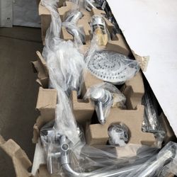 Safe Step SS900CP Rain Shower Head & Shower Column Kit for Deck Mounted Walk-In Tub Faucets