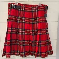Mens Red And Black Kilt