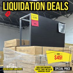 New Contemporary Coffee Table Metallic charcoal color