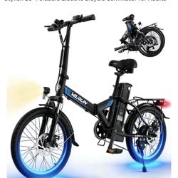 VARUN Electric Bike - Peak 750W Folding Ebike for Adults Up to 40 Miles 20MPH- 48V Removable Lithium-Battery- Stylish 20" Foldable Electric Bicycle Co