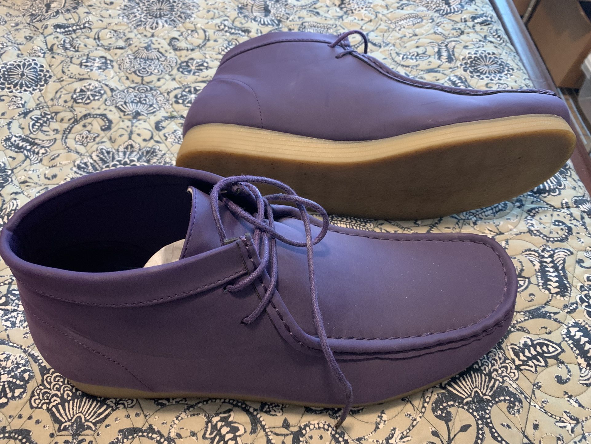 Men’s Amali Brand Dark Purple Low Casual Boots Size 13