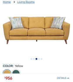 yellow couch rooms to go