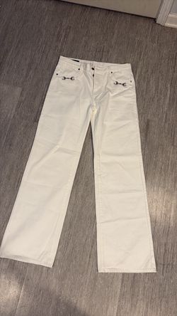 Guccǐ white jeans horse-bit style  36 waist size