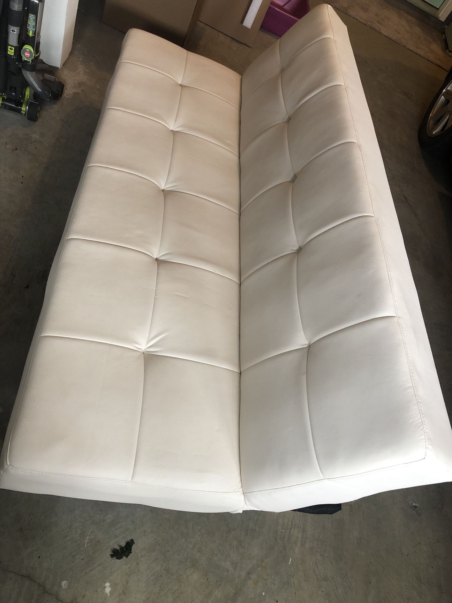 white futon