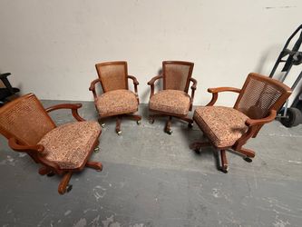 Antique Wood rolling chairs