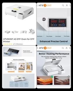 HTVRONT A3 DTF Oven for DTF Printer