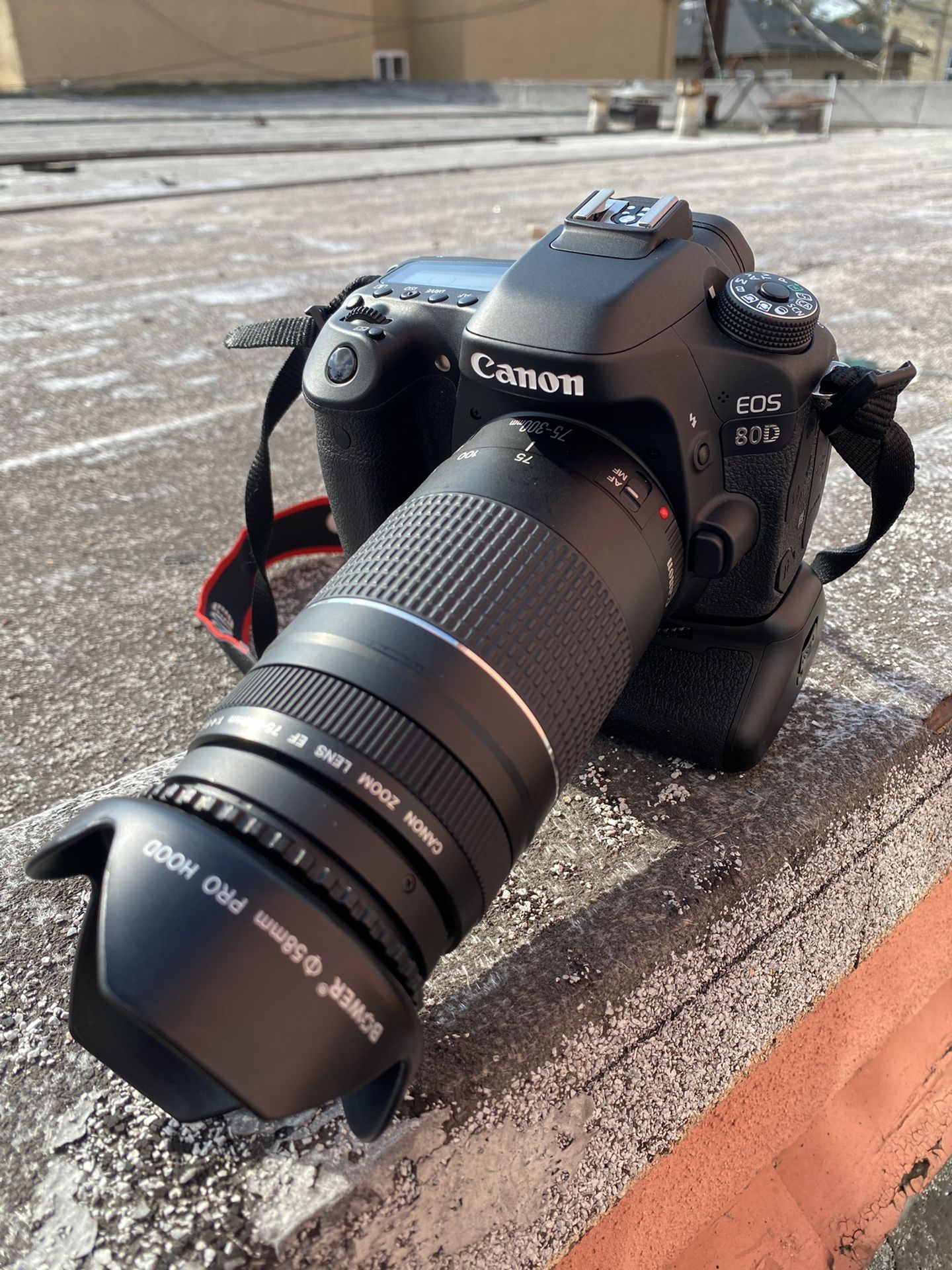 Canon 80d with 75-300mm lens