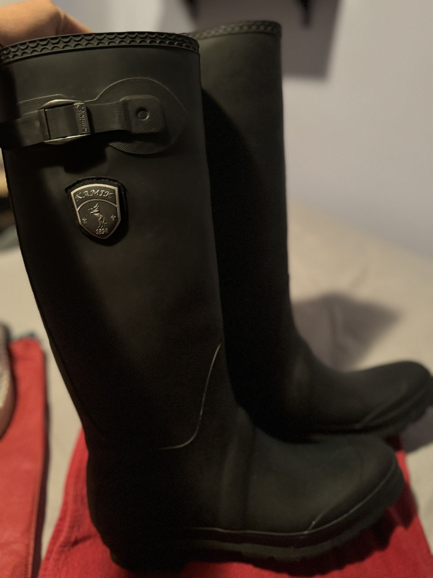 Black Kamik Rain Boots Size 11 Women