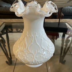 Milk Glass Vase 