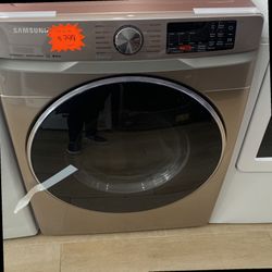 Samsung 7.5 cu. ft. Champagne Dryer with Steam Sanitize+