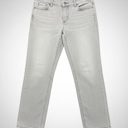 Talbots Women’s Boyfriend Jeans – Size 10P – Light Gray Flawless Five-Pocket Petite Fit