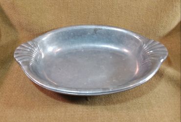 Vintage Pewter Shell Handled Dish