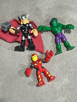Marvel Avengers imaginext Thor, Hulk, Iron Man Action Figure lot