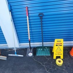 Used Cleaning & Safety tools – Brooms, Shovels, Cones, & More