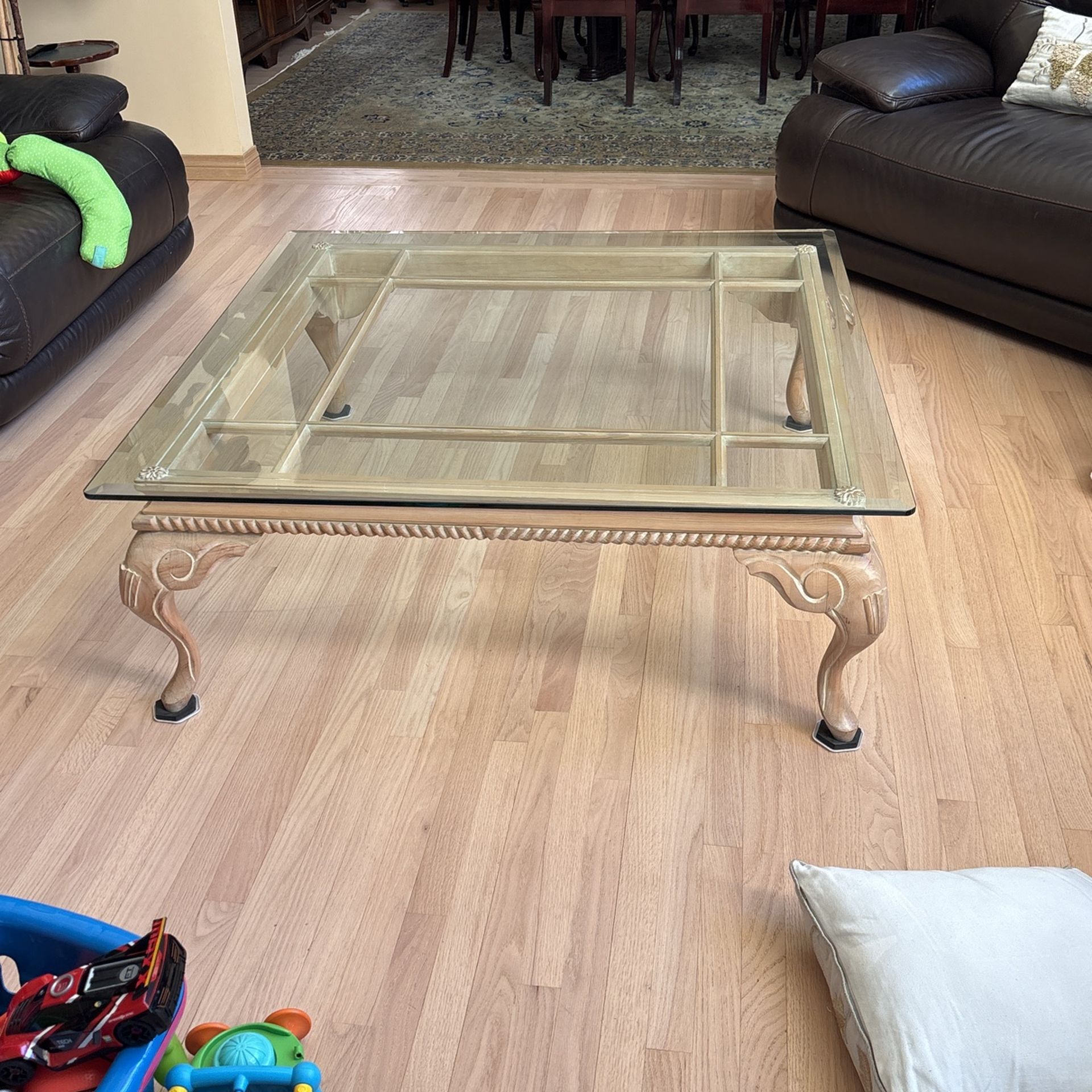 Coffee Table (glass And Wood)