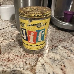  I rage Jiffy Peanut Butler Glass Jar 