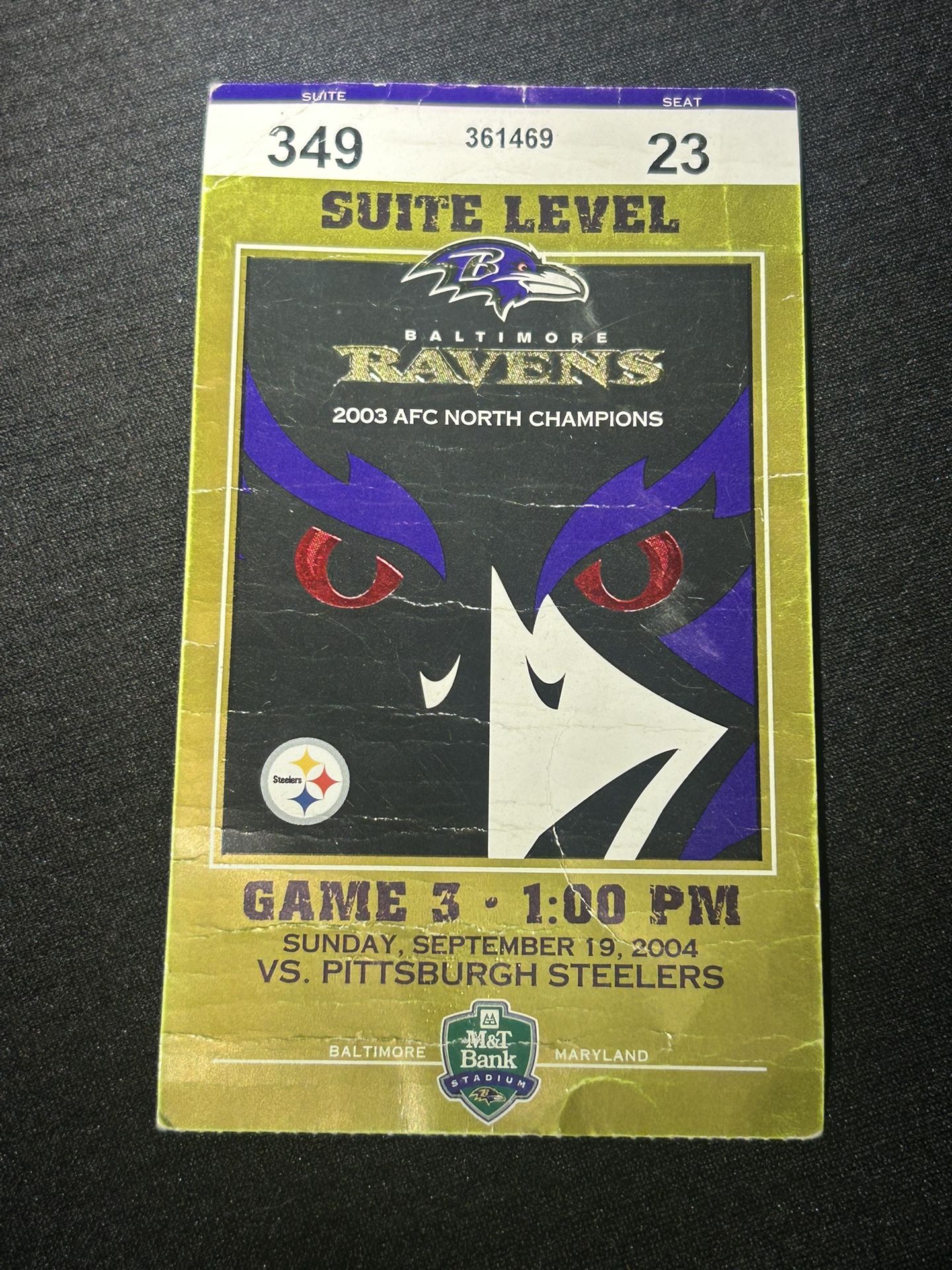 !! Big Ben Roethlisberger Debut Game Ticket Stub