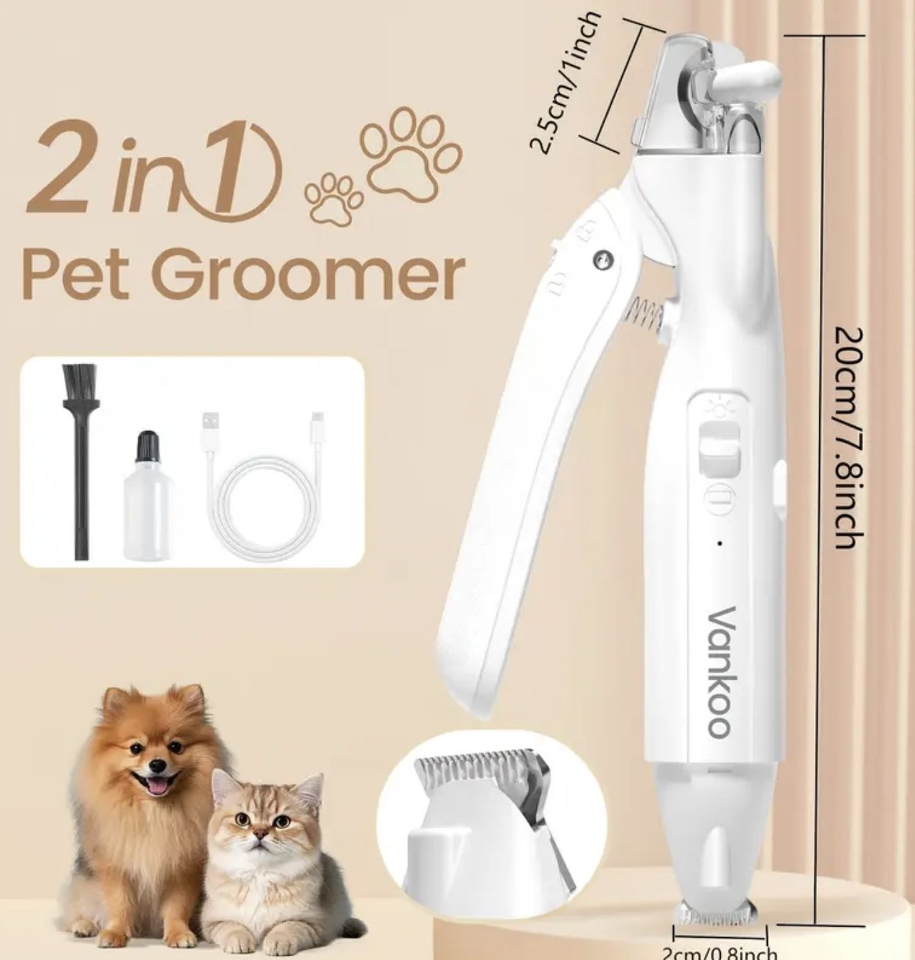 Vankoo 2-in-1 Pet Groomer
