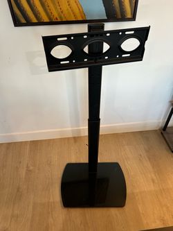 Black Floor TV Stand with Mount Bracket
