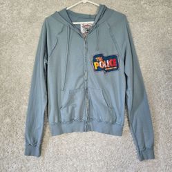 The Police Hoodie Women Large 2007 Tour Zip Up Blue Graphic USA Limited 678/1000
