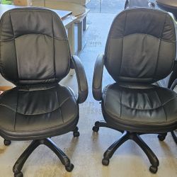 2 Faux Leather Office Chairs Very Comfy
