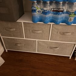 storage organizer with fabric bins