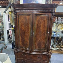 Solid Wood  Mahogany Armoire 