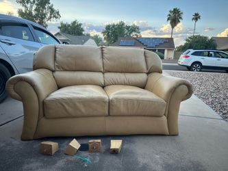 Faux Leather Loveseat