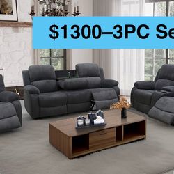 💥FREE DELIVERY💥Brand New  3PC Reclining Sofa Loveseat Chair Set