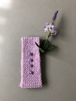 Knitted Headband/ ear warmer with ⭐️ beads