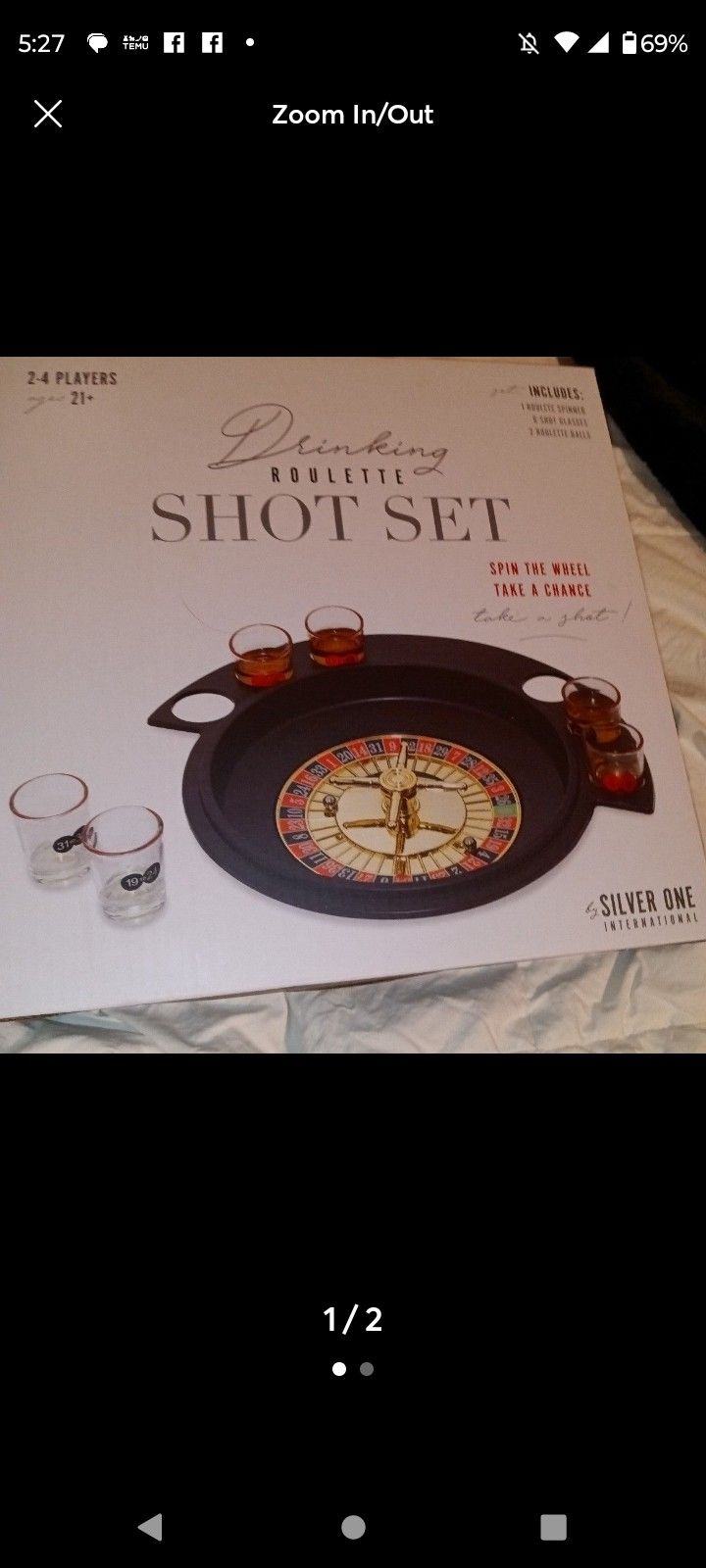 ROULETTE DRINKING SET GAME ( BRAND NEW)