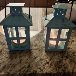3 Kate Aspen, Distressed Metal Vintage Decorative Mini Lantern