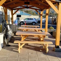 Custom Made Picnic Tables And Garden Wooden Bridges.