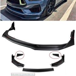 For 2024-25 Ford Mustang S650 AMPP GT-V Style Winglet Front Bumper Lip Splitter