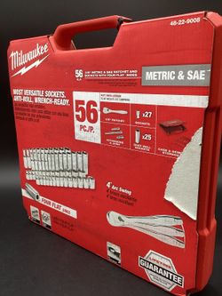 MILWAUKEE 56 PC. 3/8 IN. METRIC & SAE SOCKET SET**(FINANCIAMOS/WE FINANCE)**