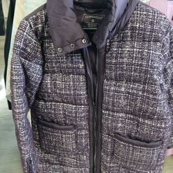 Bernardo XL Tweed Puffer Coat
