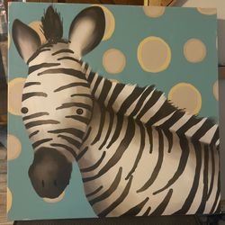 Timmy The Zebra Canvas
