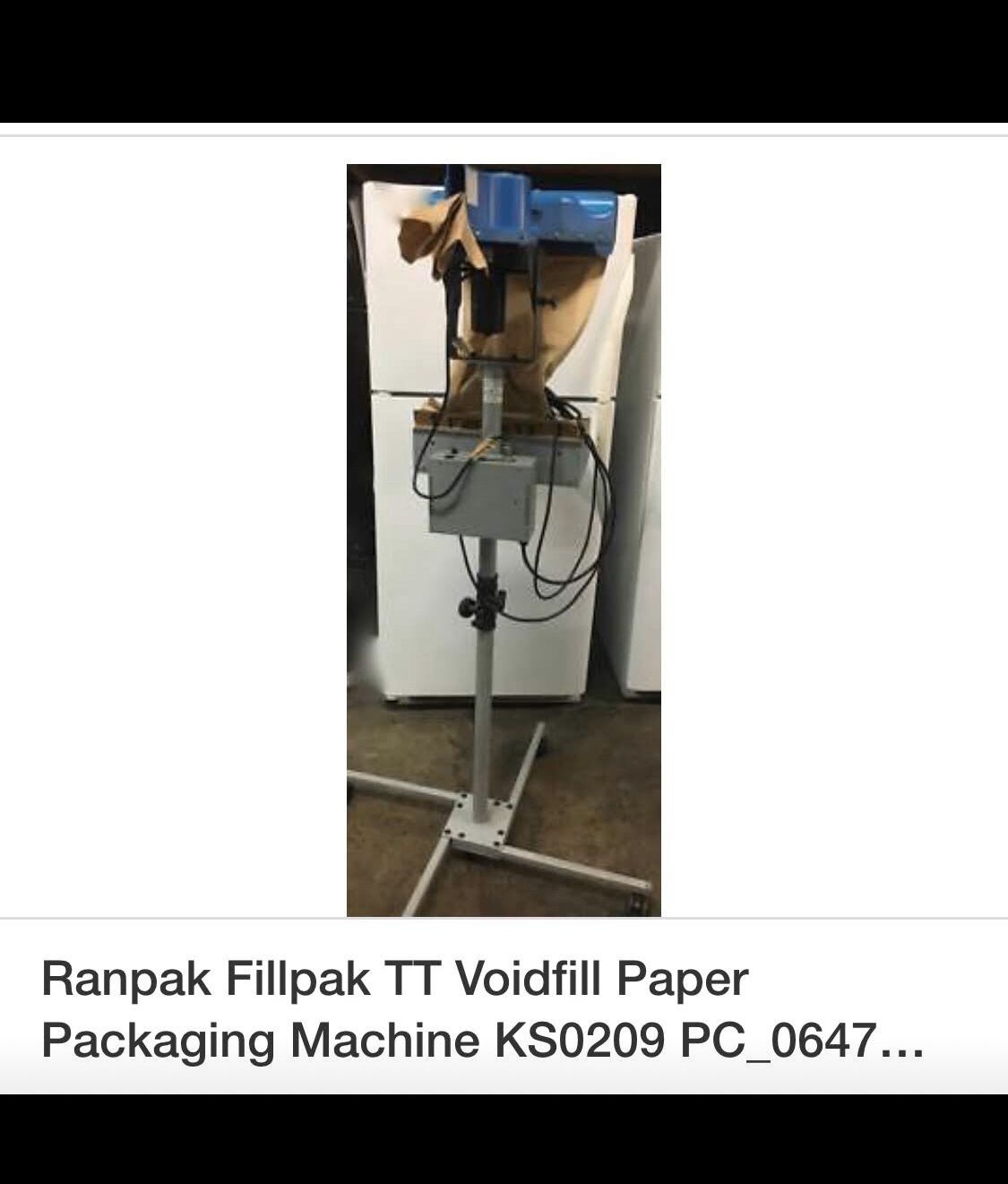 Packing machine KS0209 PC-0647 Ranpak Fillpak TT voidfill paper like new never used