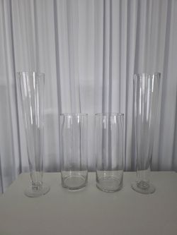 Large glass vases