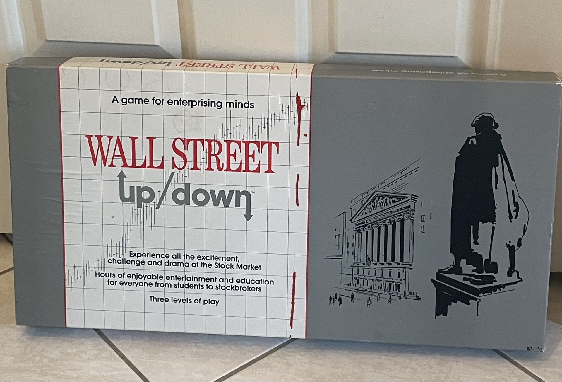 Vintage 1985 Wall Street Up/down Board Game